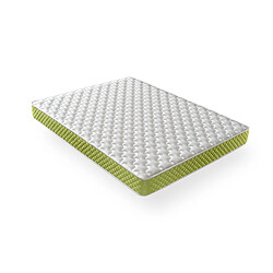 DAGOSTINO HOME Matelas Mousse 140x190 Evergreen - Ferme - Réversible - Côté Été/hiver - H15 Cm