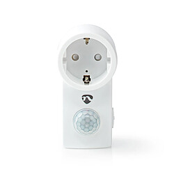 Nedis Détecteur de Mouvement Intérieur Type F 1200W 120° Capteur PIR 9m 3 à 2000 Lux Blanc