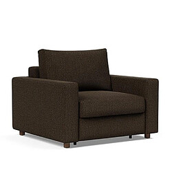 Inside 75 INNOVATION LIVING Fauteuil NEAH STANDARD convertible 80x195 tissu Taura Chocco