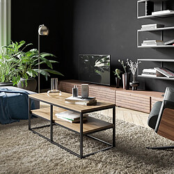 Avis Decorotika Table basse métal Forteus 110 cm luxe et chic (Oud et Noir)