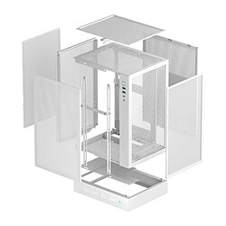 Boitier sans alimentation - DEEPCOOL CH170 Digital - Mini tour - Format M-ITX - Blanc pas cher