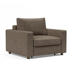 Inside 75 INNOVATION LIVING Fauteuil NEAH STANDARD convertible 80x195 tissu Esina Cedar Brown