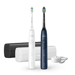 Philips HX7119/01 Philips Sonicare 5500 HX7119/01 Duopack brosse à dents électrique sonique rechargeable - 2 manches, 2 brossettes W2, 2 étuis de voyage