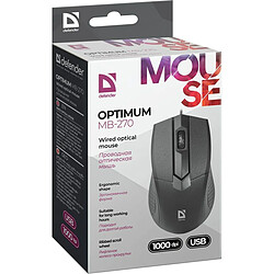 Souris Optique Defender Optimum MB-270 Noir 1000 dpi (1000 dpi)