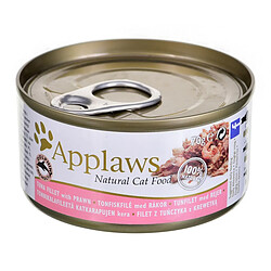 Aliments pour chat Applaws Tuna fillet with prawn in broth Poisson Crevettes 70 g