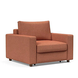 Inside 75 INNOVATION LIVING Fauteuil NEAH STANDARD convertible 80x195 tissu Weda Rust