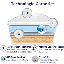 Acheter DAGOSTINO HOME Matelas Mousse 80x200 Firenza - Ferme - Réversible - Côté Été/hiver - H25 Cm
