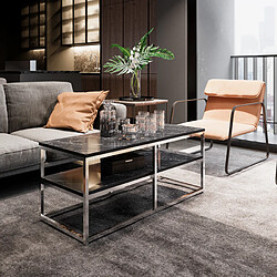 Avis Decorotika Table basse métal Forteus 110 cm luxe et chic (Bendire et Chrome)