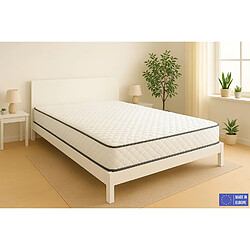 DAGOSTINO HOME Matelas Mousse 140x190 Florida - Ferme - Réversible - Côté Été/hiver - H20 Cm