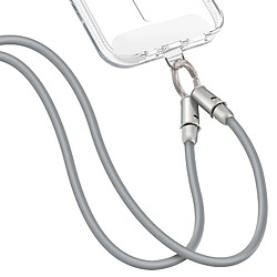 LinQ Tour de Cou 2 en 1 avec Câble USB-C vers Lightning Longueur 1.2m Gris