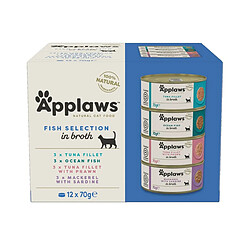 Aliments pour chat Applaws Fish selection multipack in broth Poisson 70 L