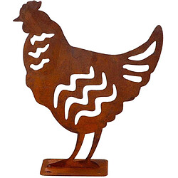 Acheter Esschert Design Animal en acier effet rouillé à poser Poule.