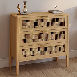 Idmarket COMMODE 3 TIROIRS EDHEN 80CM