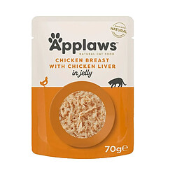 Aliments pour chat Applaws Chicken breast with chicken liver in jelly Poulet 70 g