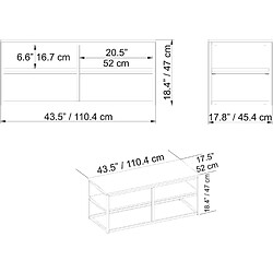 Decorotika Table basse métal Forteus 110 cm luxe et chic (Oud et Noir) pas cher