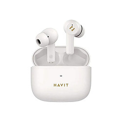 Havit TW958 Pro - Beige Écouteurs sans fil - Bluetooth - intra-auriculaires - micro et télécommande - étui de charge