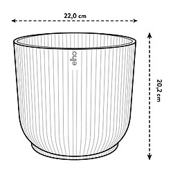 ELHO Pot De Fleurs Rond VIBES - Plastique - Ø22 - Bleu Foncé
