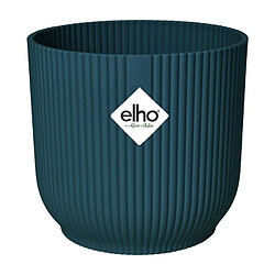 ELHO Pot De Fleurs Rond VIBES - Plastique - Ø22 - Bleu Foncé