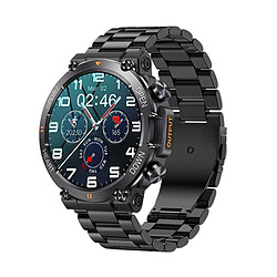 Montre connectée K56PRO avec fonction d'appel - Écran 1,39 pouces - steel strap black 01 