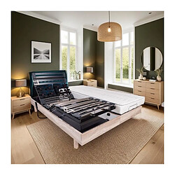 WEBED Ensemble relaxation matelas + sommiers électriques 2x80x200cm - Mousse - Ferme - ECLIPSE...