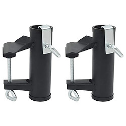 vidaXL Pinces à parasol pour balcon 2 pcs 25-38 mm acier