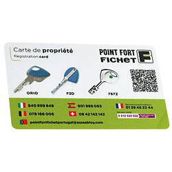 Avis Cylindre monobloc 787Z pour Forge P135 P105 4 clés FICHET 75003820 Z