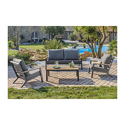 Dcb garden salon de jardin bas 5 places - Gris anthracite