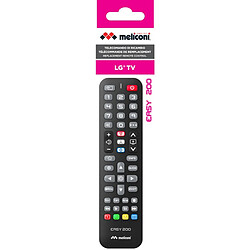 Télécommande Meliconi de remplacement EASY 200 Noir pour TV LG