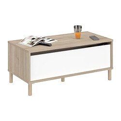 Parisot Table basse relevable Morphos - Blanc chêne pas cher