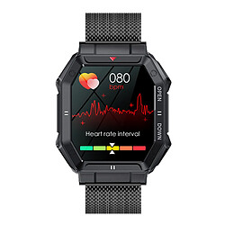 Montre Connectée Outdoor K55 avec Appels Bluetooth-sangle en acier noir 01