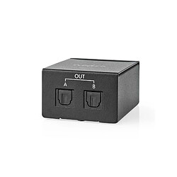 Répartiteur TosLink deux voies | Entrée de connexions: TosLink Femelle NEDIS - ASPL2512BK