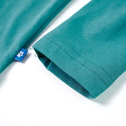 Vidaxl T shirt pour enfants à manches longues aqua foncé 116 pas cher