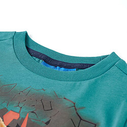 Avis Vidaxl T shirt pour enfants à manches longues aqua foncé 116