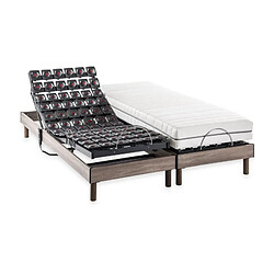 DEKO DREAM Ensemble matelas + sommiers relaxation électrique - 2x90x200 cm - Matelas ressorts ensac...