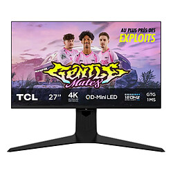 Ecran PC Gaming TCL 27R83U QD Mini LED 27 4K UHD Noir