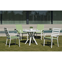 HEVEA Table A Manger AYMA 110 en ALUMINIUM BLANC