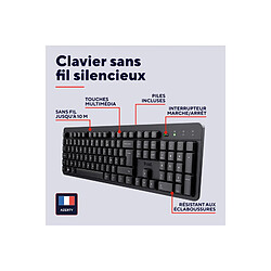 Clavier Trust sans fil silencieux ODY II noir pas cher