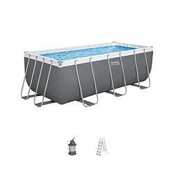 Kit Piscine hors sol tubulaire BESTWAY - Steel Pro Max™ - 412 x 201 x 122 cm - Rectangulaire (Filtre a sable, échelle)