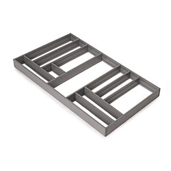 Emuca 3022135 Organisateur de tiroirs Alumount 900x500, Aluminium, Gris antracite