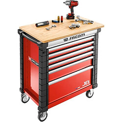 Servante d'atelier vide JET FACOM - JET.6M4A - 6 tiroirs - 4 modules par tiroir - Rouge pas cher