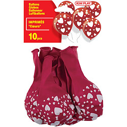 Kim'Play 10 BALLONS IMPRIM COEUR KIM PLAY COU1255