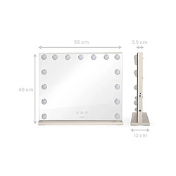 Miroir lumineux 24w gris - DOS207 - LIVOO