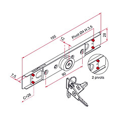 Tirard Serrure de garage - Acier zingué