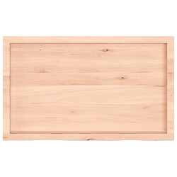 Avis vidaXL Comptoir de salle de bain 100x60x(2-4)cm bois massif non traité