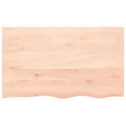 Acheter vidaXL Comptoir de salle de bain 100x60x(2-4)cm bois massif non traité