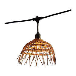 Guirlande lumineuse - LUMISKY - Hawaii Light - Raccordable - Extérieur - Abat-jour polyrotin - 10 ampoules filament E27 LED