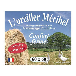 DODO Lot de 2 Oreillers MERIBEL Plumettes 60x60cm