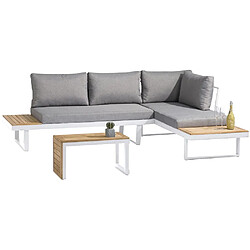 Dcb garden Salon de jardin 4 places - Blanc