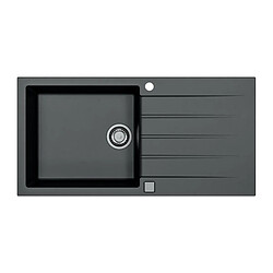 Evier a encastrer - Granit - Noir - 1 grand bac - 100 x 50 cm - CADIT - STRADOUR