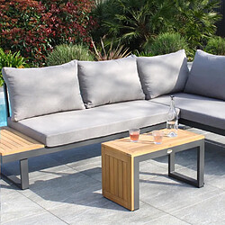 Dcb garden salon de jardin d'angle 4 places - Gris anthracite